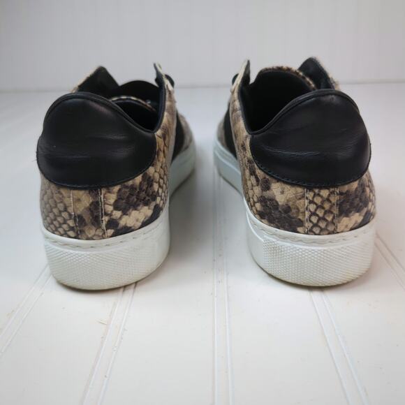 M.Gemi Snake Print Leather Low Top Fashion Sneaker 40 - Picture 3 of 7